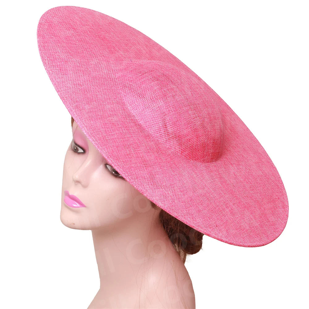 Chic 40CM women's fascinator base crafted from quality polyester, ideal for creating stunning headpieces for weddings and races.