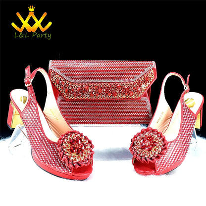 Sophisticated Italian slingback sandals with a peep toe design and a square heel, ideal for upscale parties and elegant gatherings.