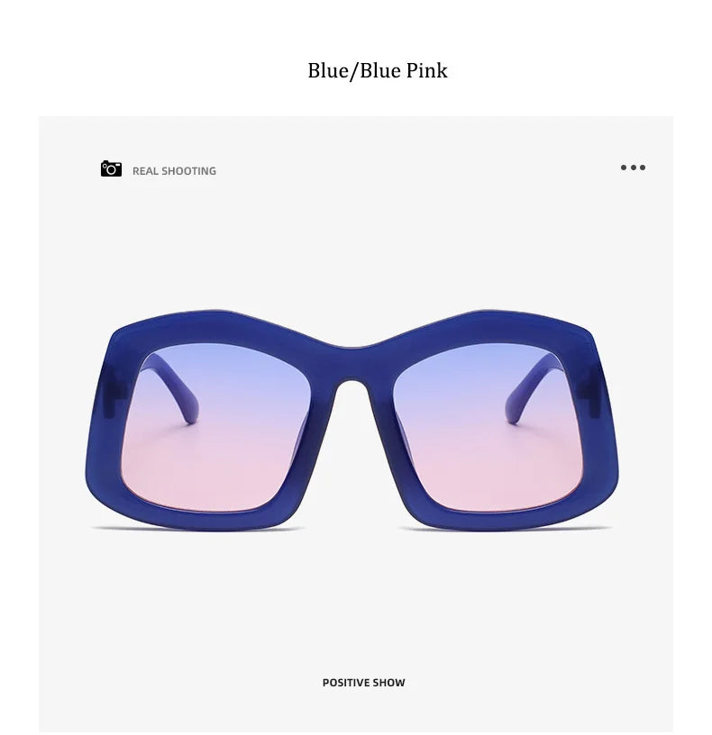 Luxury gradient orange sunglasses for women, featuring a fashionable oversized square shape with premium UV400 lenses and lightweight polycarbonate frame.