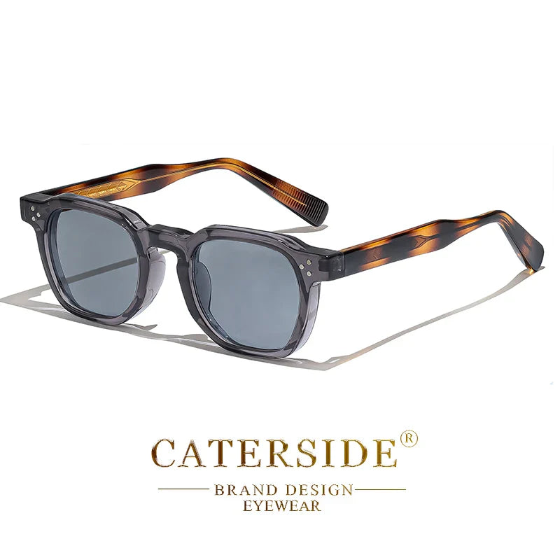 Chic unbranded small square sunglasses with UV400 lens protection, perfect for travel and party wear, exemplifying modern punk aesthetics.