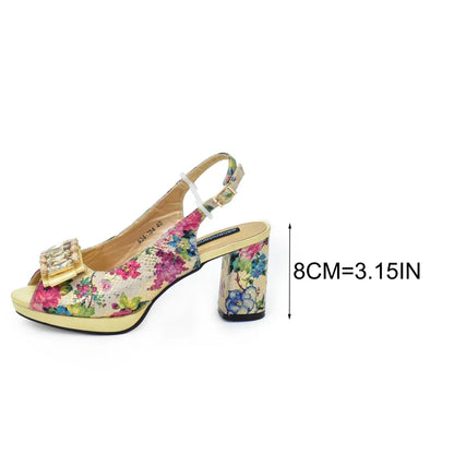 Sky blue high heel pumps with a matching bag, adorned with sparkling rhinestones, embodying elegance for bridal and formal events.