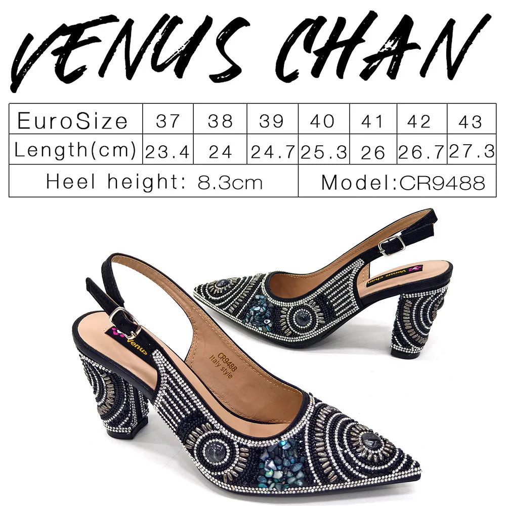 Complete women's fashion ensemble featuring a matching slingback pump and handbag set in a solid colour pattern, crafted from high-quality synthetic materials.