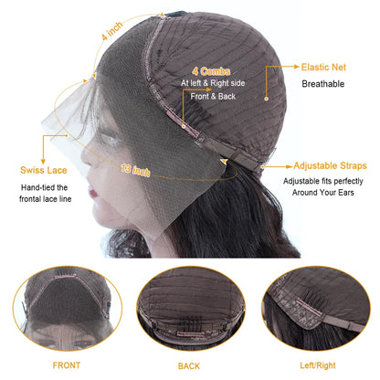 Versatile and luxurious lace front wig, perfect for elegant styling, made from Remy human hair and allowing for permed options in darker shades.