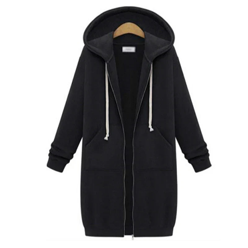 Luxurious women's thick hooded parka jacket in a casual style, perfect for autumn and winter. Features a loose fit, durable nylon fabric, and elegant lace-up decoration, showcasing sophistication in winter fashion.