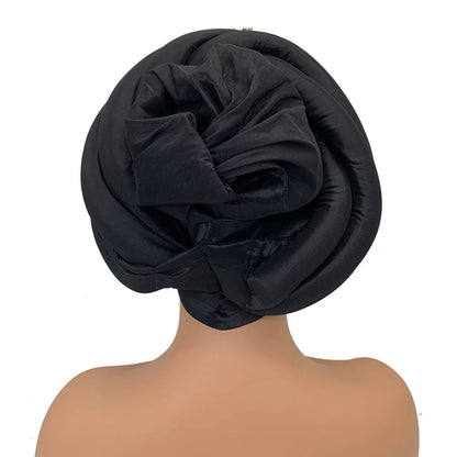 Gorgeous women's head wrap featuring a twisted braid design, elegantly draped for a refined appearance, suitable for casual or formal occasions.