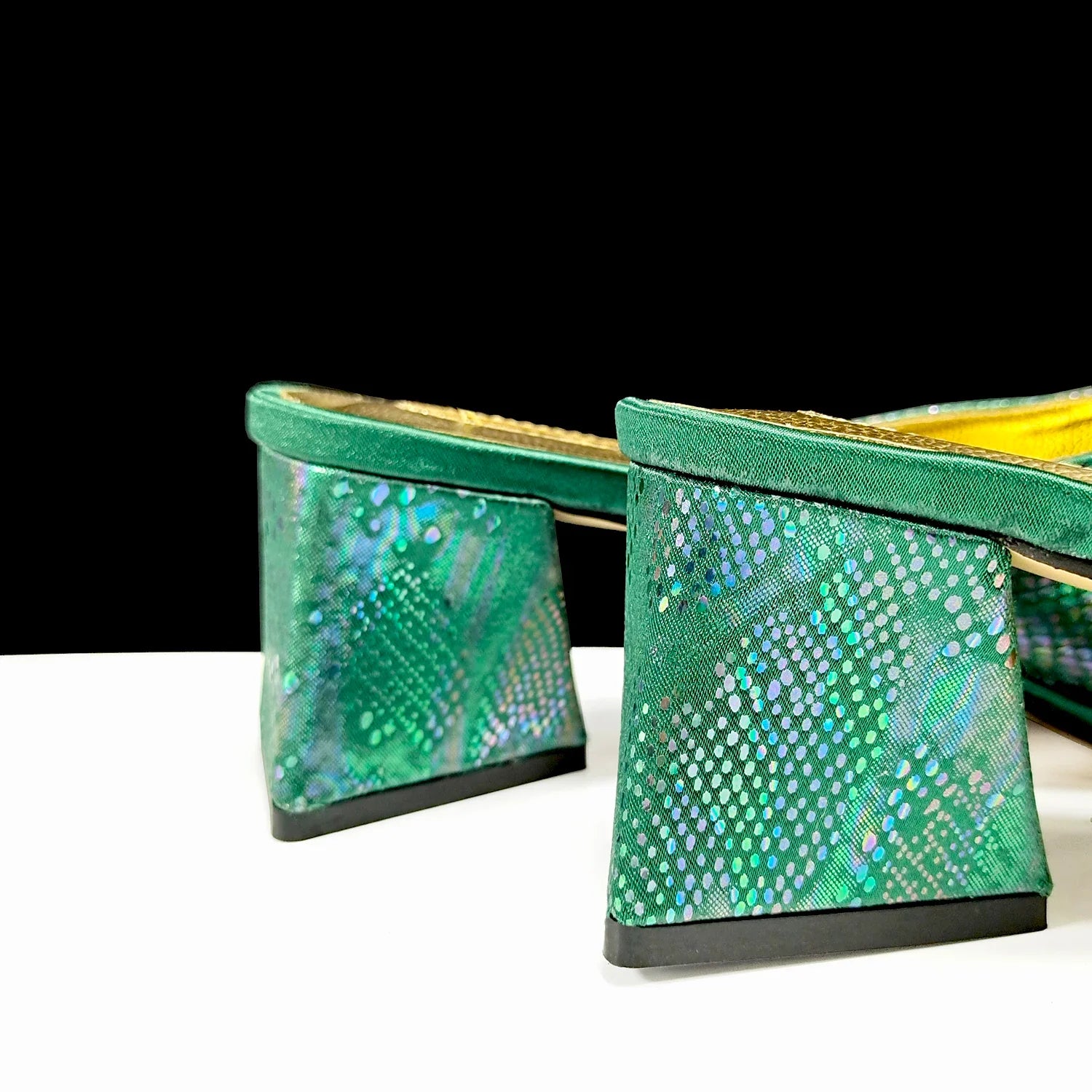 Stylish QSGFC women's rose gold clutch bag matching the high heel sandals, adorned with rhinestones, ideal for evening parties and special events.