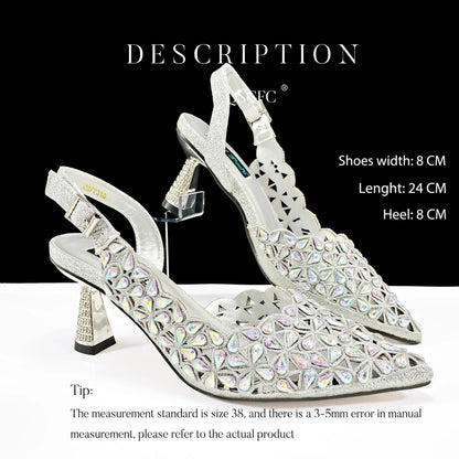 Close-up view of QSGFC fuchsia women's pumps, highlighting high-quality synthetic material and pointed toe design, a must-have for modern elegance.