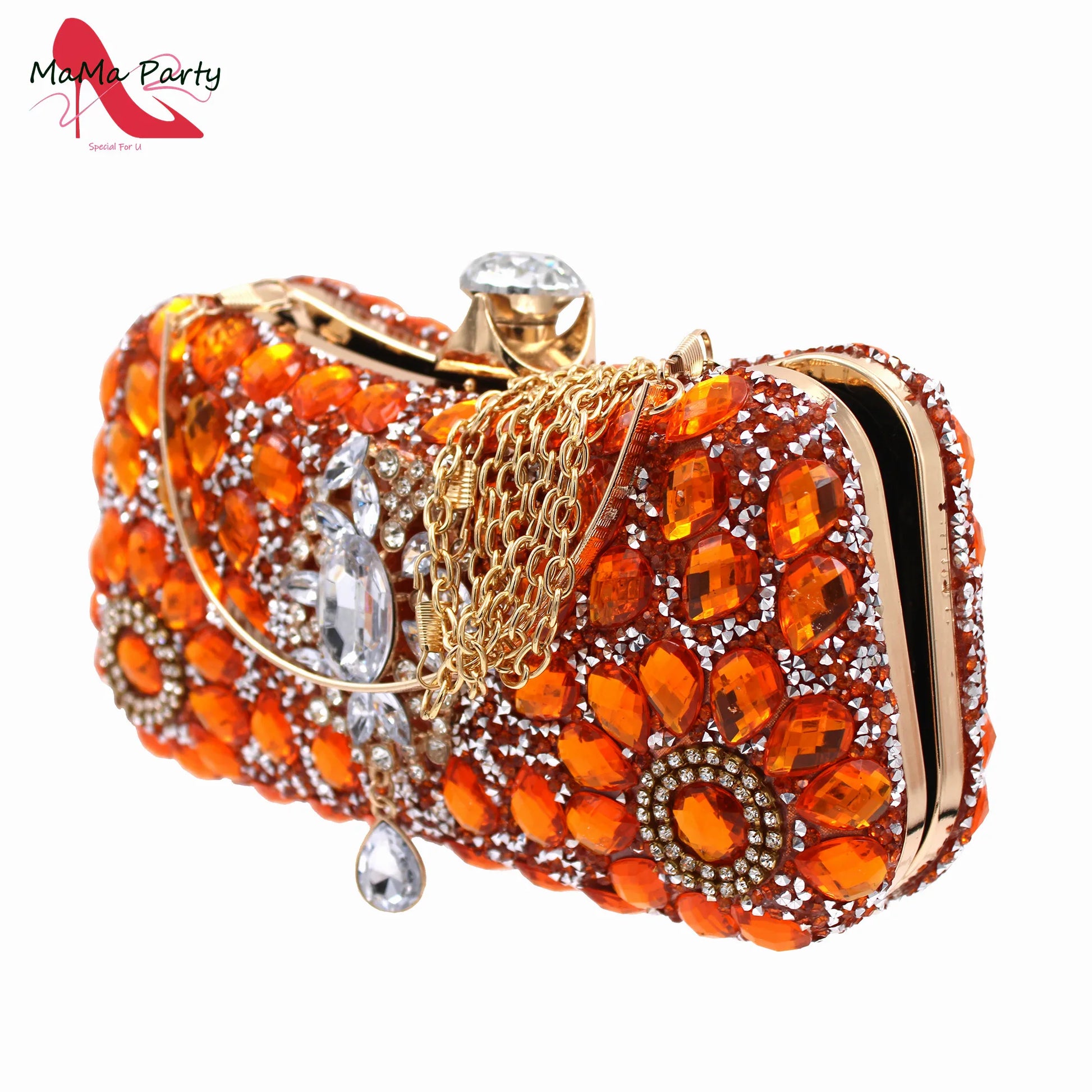 Complete luxury shoe and bag set displayed artfully, highlighting elegant crystal accents, perfect for special occasions and formal events.