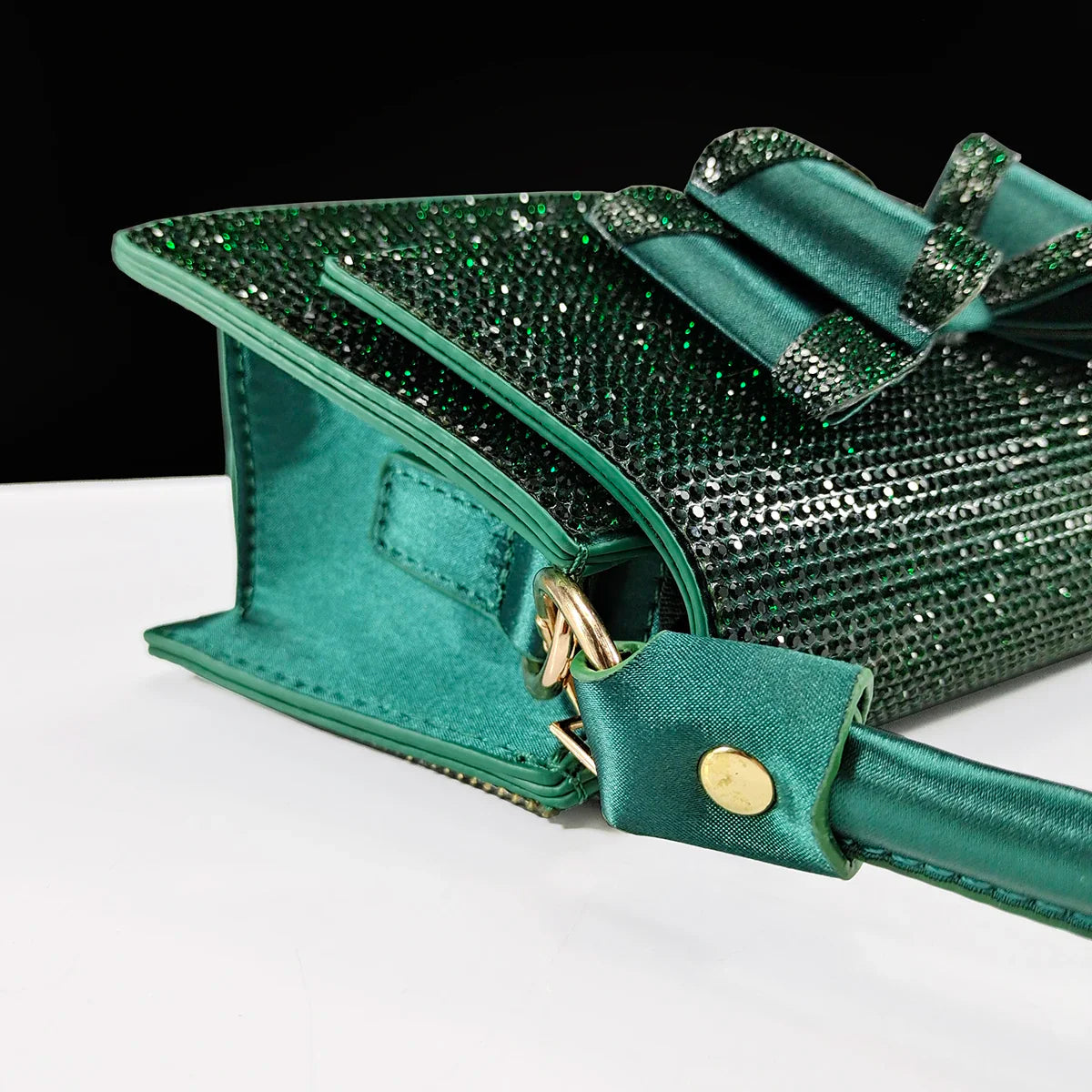 Elegant women's rhinestone butterfly pointed toe shoes designed for weddings and parties, showcasing luxurious detailing in coffee color, sizes 38-43.