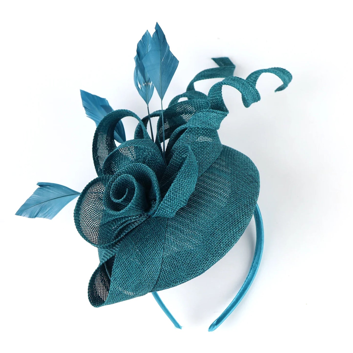 Sophisticated folding headband fascinator for women, crafted from linen, ideal for festivals and special gatherings, showcasing timeless style.