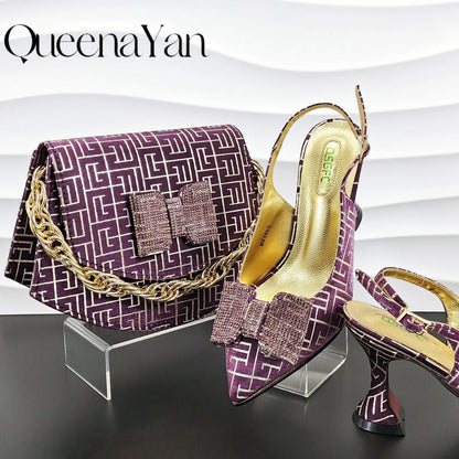 Stylish women's high heel shoes with a butterfly-knot design, available in various sizes from 38 to 43, ideal for adding a touch of luxury to any evening attire.