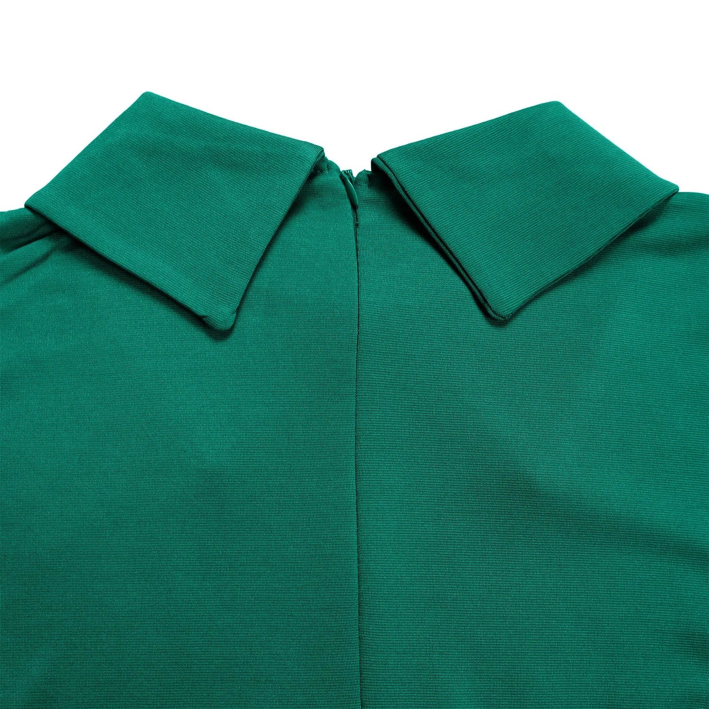 Close-up of charming Peter Pan collar detail on Women's Elegant Pleated A-Line Church Dress from Hot Trends Area, reflecting luxury and elegance.