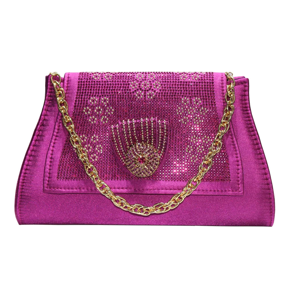 Chic Venus Chan golden wedding shoes paired with a matching handbag, designed for women who appreciate luxury and style for special occasions.