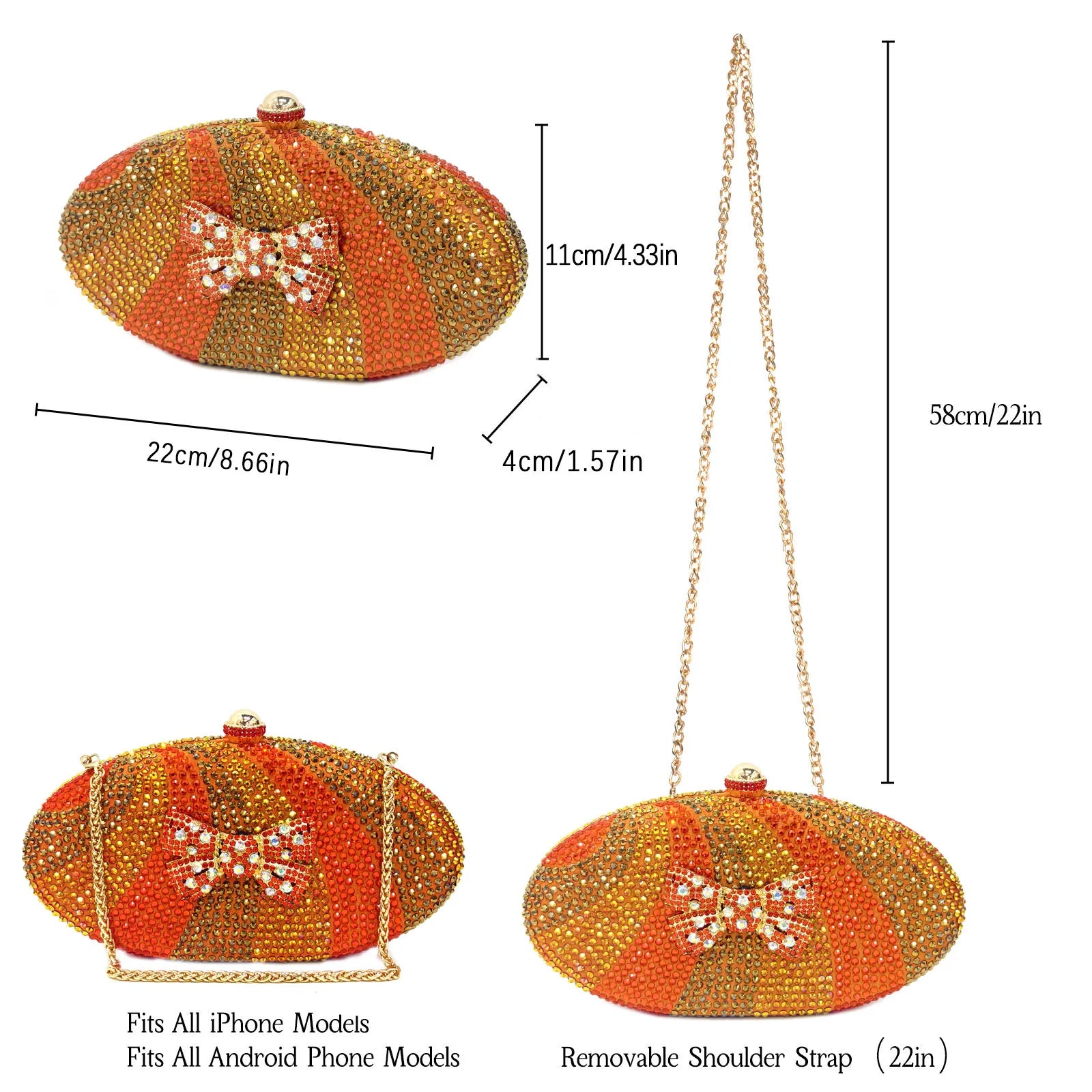 Close-up of the exquisite rhinestone details on women's high heel slingback shoes, paired perfectly with a luxurious handbag, epitomising elegance and sophistication.