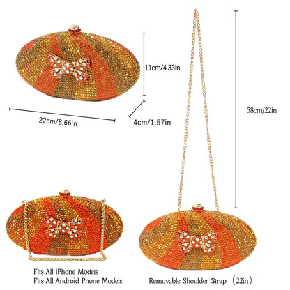Close-up of the exquisite rhinestone details on women's high heel slingback shoes, paired perfectly with a luxurious handbag, epitomising elegance and sophistication.