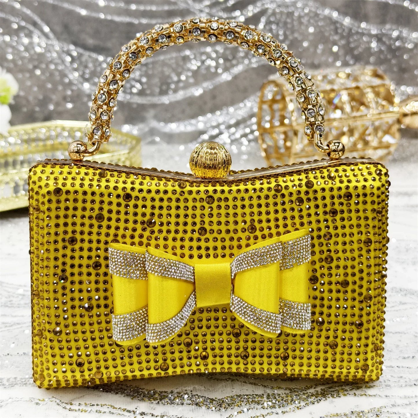 Fashionable matching set of women's low heel pumps and handbag in mixed colors, ideal footwear and accessory for spring and summer events.