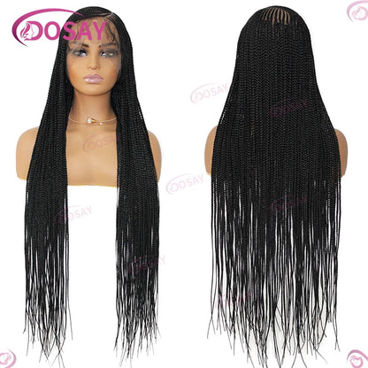 High temperature fibre used in premium full lace braided wigs, ensuring durability and style for Black women.