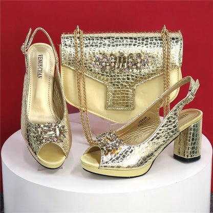 Elegant Women's Open Toe Heels with Rhinestone Detailing in Coffee, Size 37-43, luxurious design for parties and special occasions.