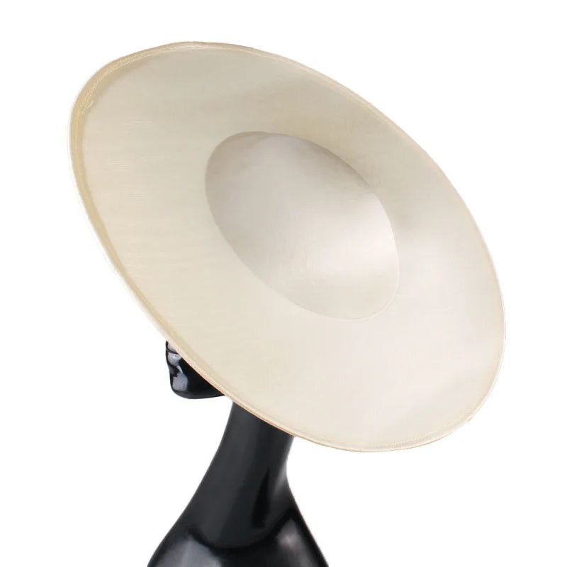Elegant satin fascinator base hat, perfect for sophisticated parties and millinery projects, showcasing a luxurious design ideal for women's fashion accessories.