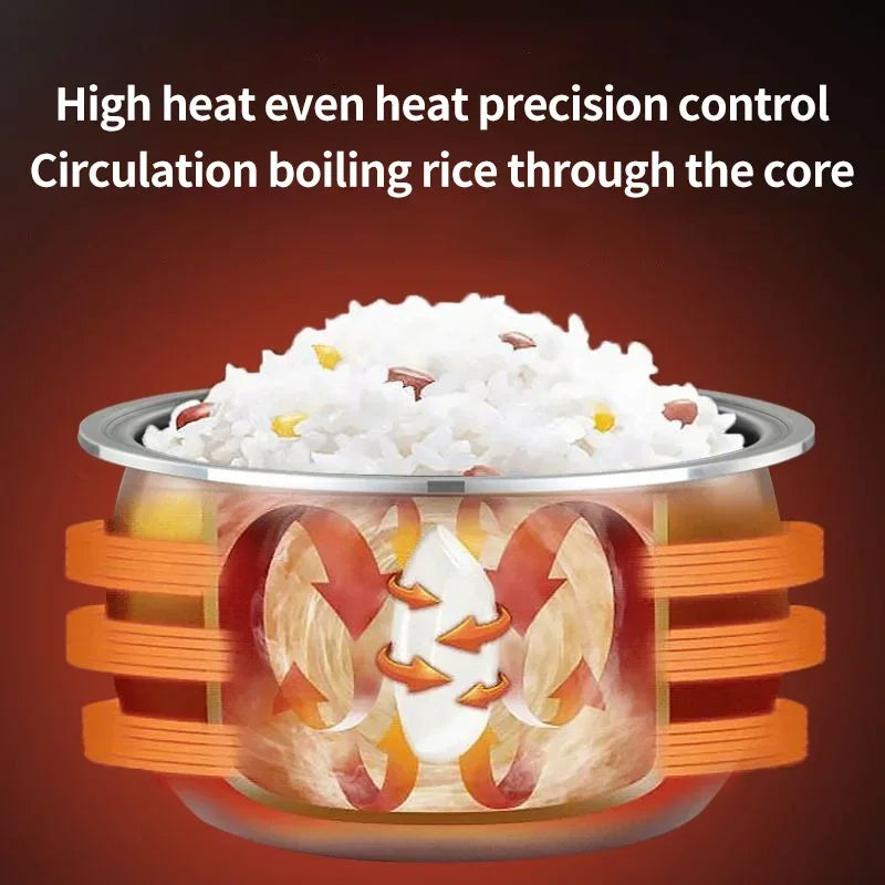 Luxurious 3L Large Capacity 24V Car Rice Cooker, showcasing its elegant design and high-quality finish for effortless gourmet meals on the go.