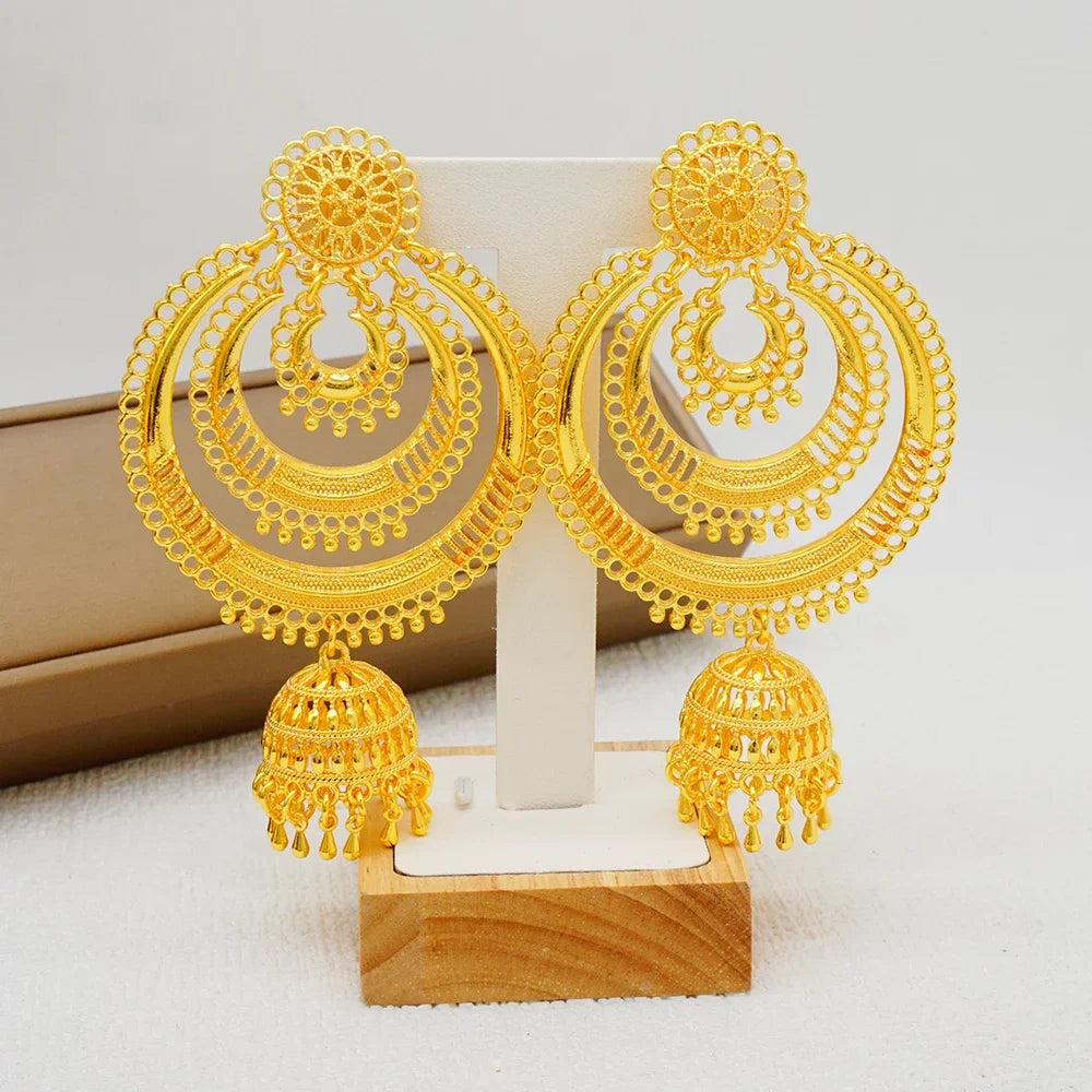 Fashion-forward geometric tassel earrings for women, showcasing a blend of trendy and bohemian styles, perfect for jewelry collections.