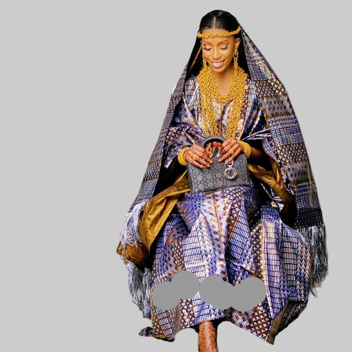 Sophisticated traditional African clothing featuring a beautiful boubou silhouette and elegant embroidery, designed for modern elegance.