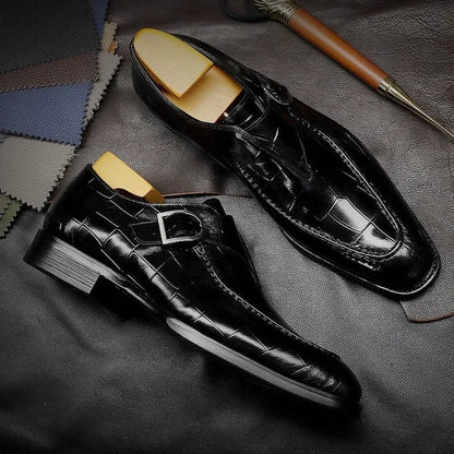 Elegant Brangdy Men's Formal Oxford Shoes showcasing a sophisticated pointed toe design, crafted from high-quality PU for a luxurious look and comfort, perfect for parties and business occasions.