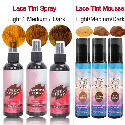 Complete Wig Installation Kit showcasing 12 essential pieces for achieving flawless hairstyles, featuring luxurious hair care products including glue, mousse, and wax stick.