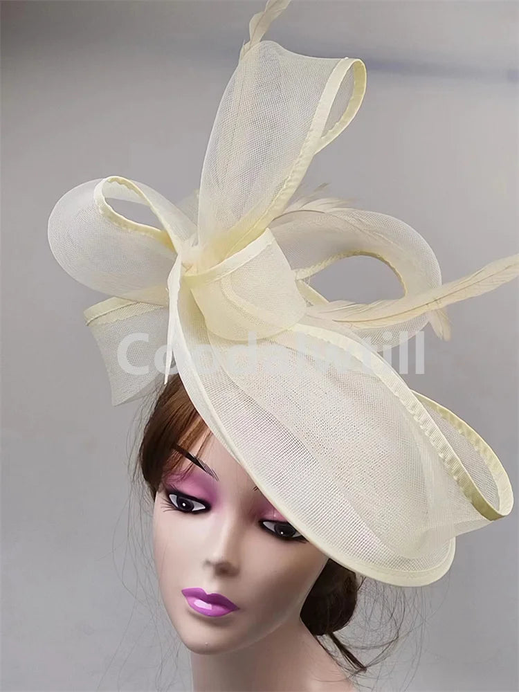 Elegant grey fascinator pillbox cap for women, perfect accessory for weddings and royal events, 30CM size.