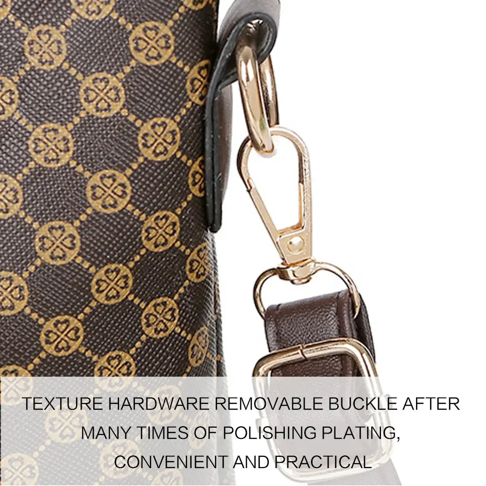 Close-up view of KISMIS Luxury Tote Bag, highlighting premium PU material and exquisite prints.