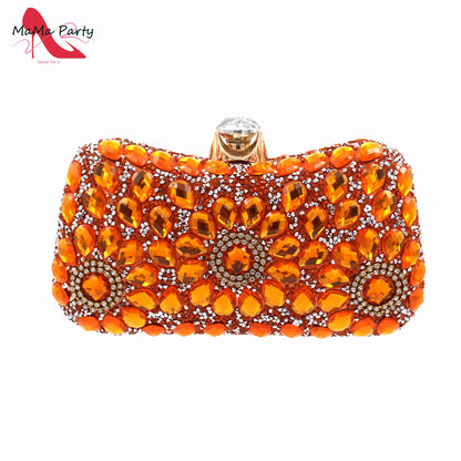 Elegant matching handbag for women, designed to complement luxury crystal-embellished footwear.