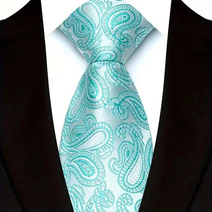 Elegant floral jacquard woven neck tie for men, showcasing a sophisticated grey tone with intricate detailing.
