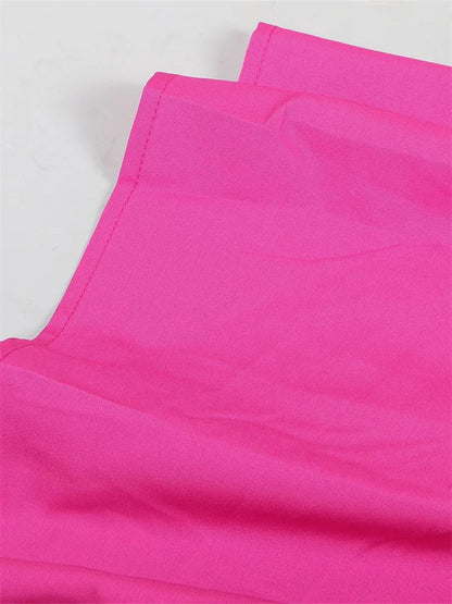 Chic Wmstar Plus Size Maxi Dress in luxurious purple, presenting a solid colour and an ankle-length silhouette, ideal for summer parties.