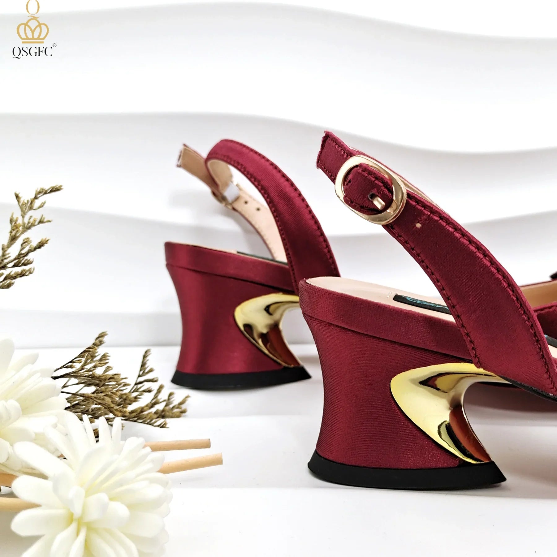 QSGFC Women's Stunning Evening Pumps showcasing a high heel and exquisite craftsmanship, ideal for special occasions.
