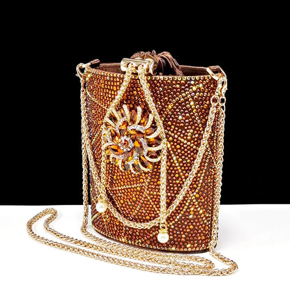 Luxurious QSGFC women's pumps in coffee colour, featuring a stylish slingback design and high square heel, ideal for parties.