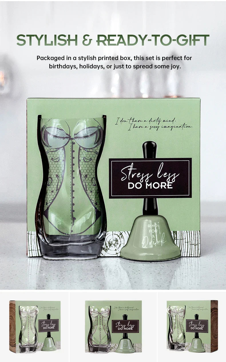 Stylish and eco-friendly glass beer mug, 400ml, with a distinctive hand bell motif, perfect for collectors and enthusiasts.