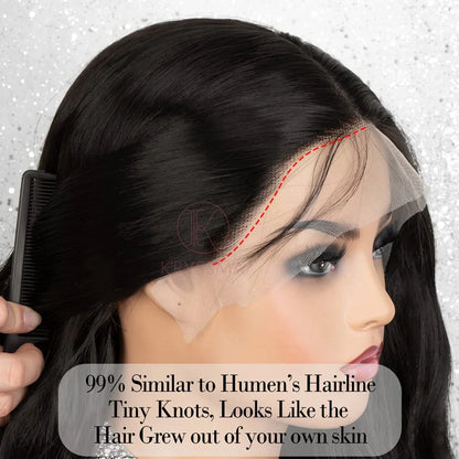 Luxurious 13x6 body wave ombre lace front wig in honey blonde featuring high temperature synthetic hair with soft, elegant waves.