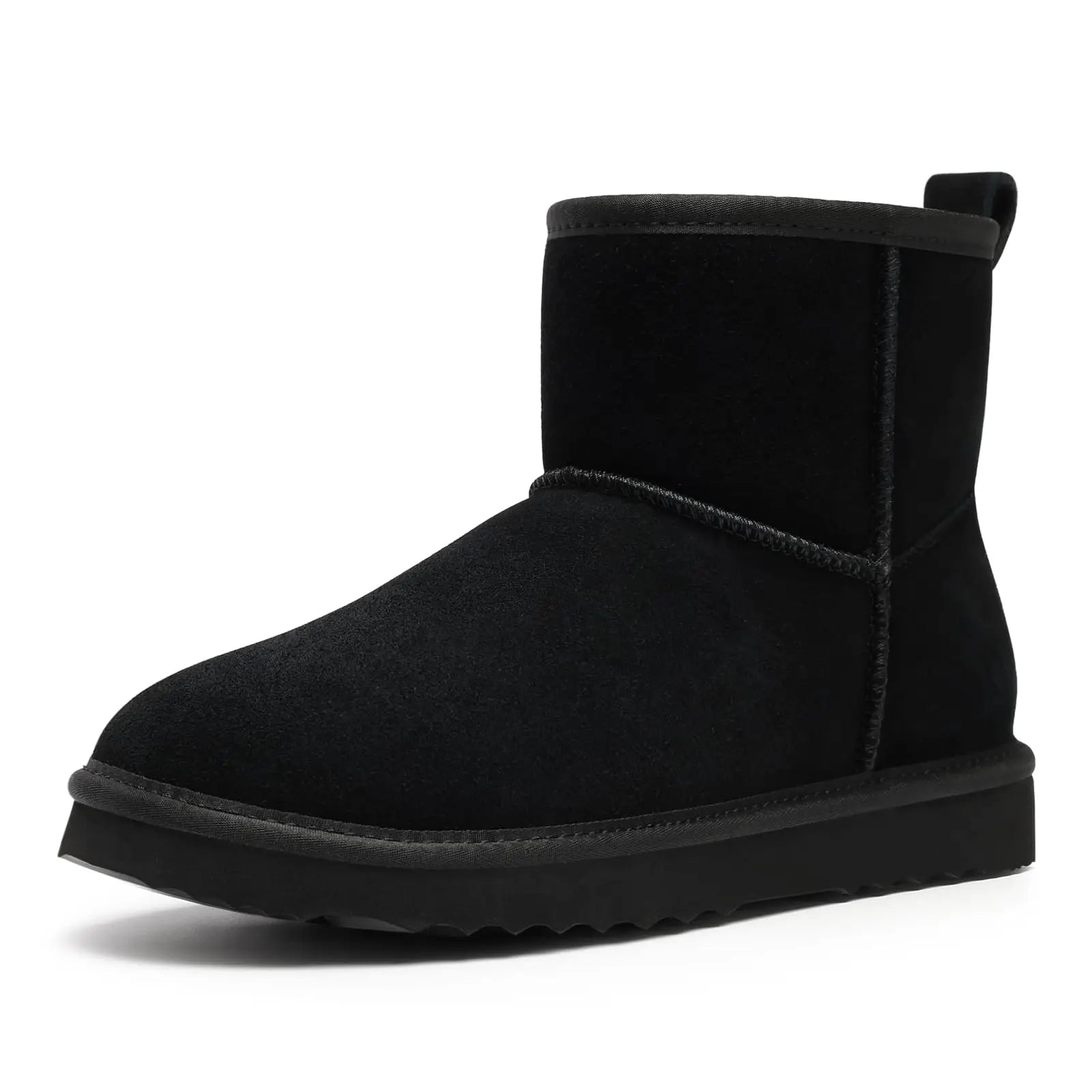 Charming display of women's stylish slip-on ankle snow boots with plush lining for comfort, ideal winter footwear for the modern woman.