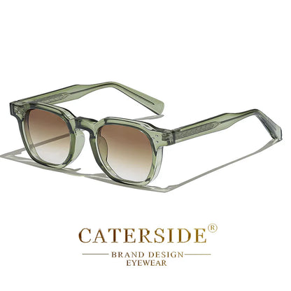 Luxurious Retro Punk Small Frame Square Sunglasses for stylish men and women, featuring UV400 protection and a sleek design, perfect for travel and elegant parties.