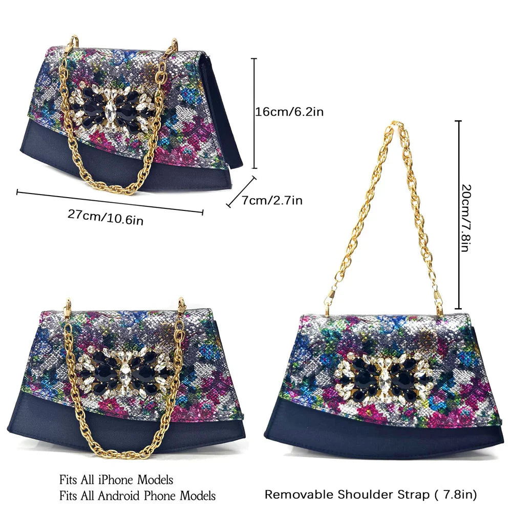 Sophisticated gold handbag with metal handle, complementing the Venus Chan matching sandals set for women.