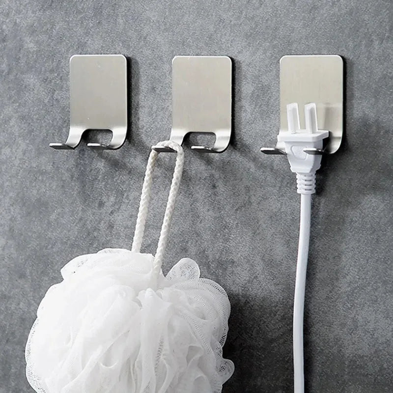 Stylish installation of the stainless steel wall-mounted razor holder in a contemporary bathroom setting, perfect for upscale grooming routines.