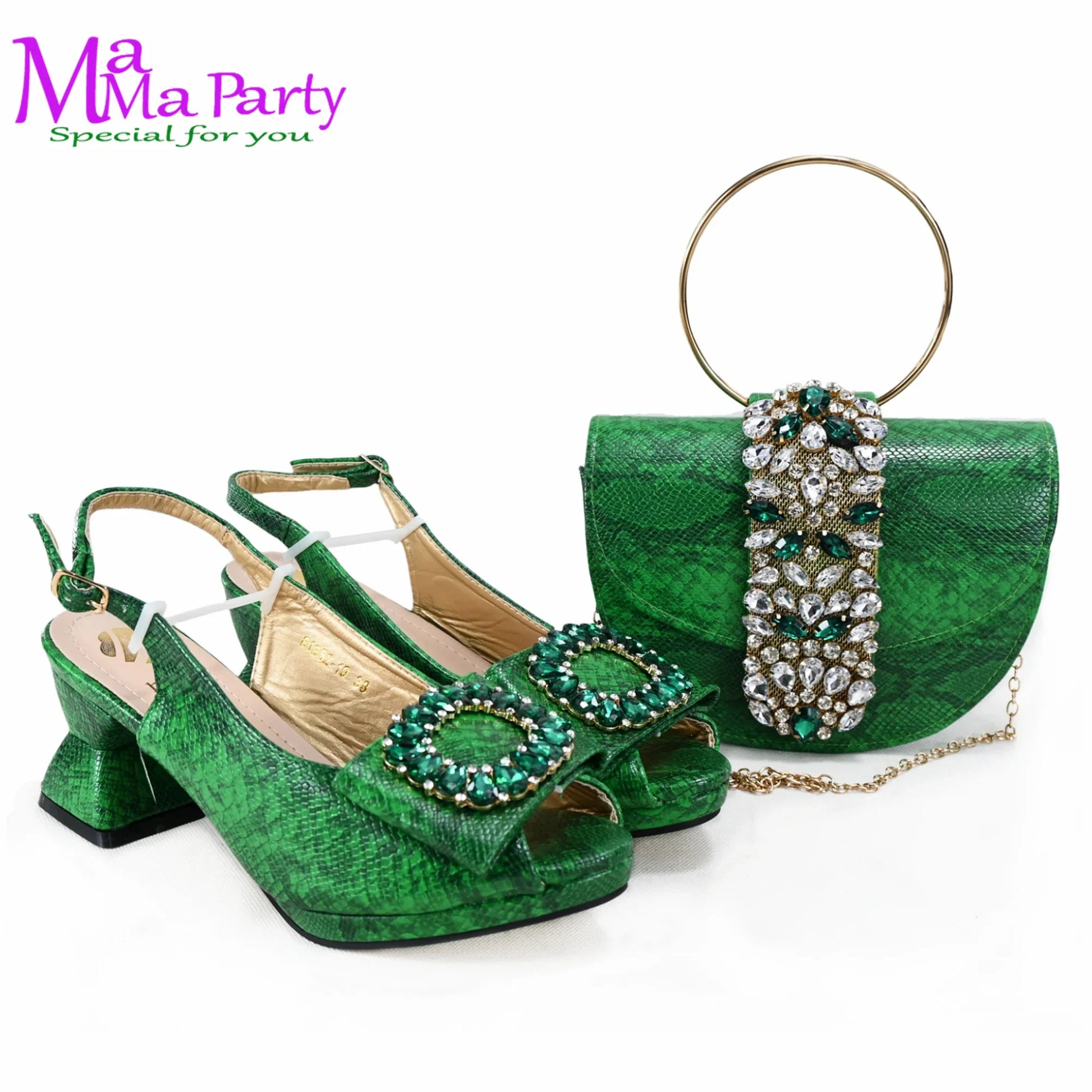 Luxurious women's mid heels in a vibrant yellow hue, complemented by a matching bag, creating a stunning outfit for elegant outings.