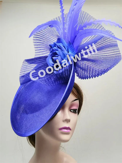 Chic linen fascinator for women, showcasing exquisite craftsmanship, suitable for all seasons and celebrations.