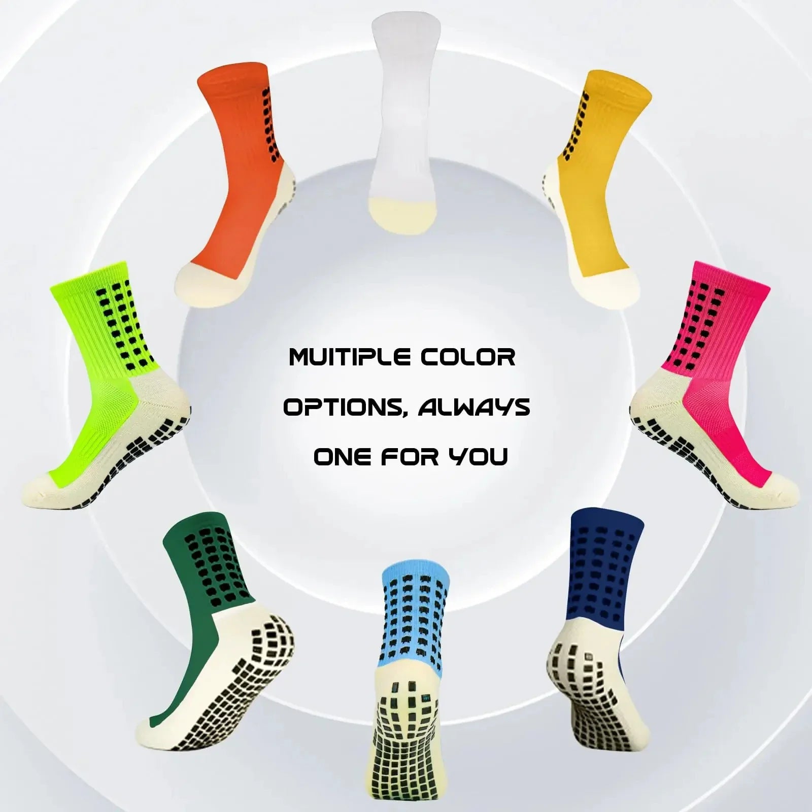 Luxurious men's mid-calf sports socks in breathable material, offering enhanced comfort for football and yoga.