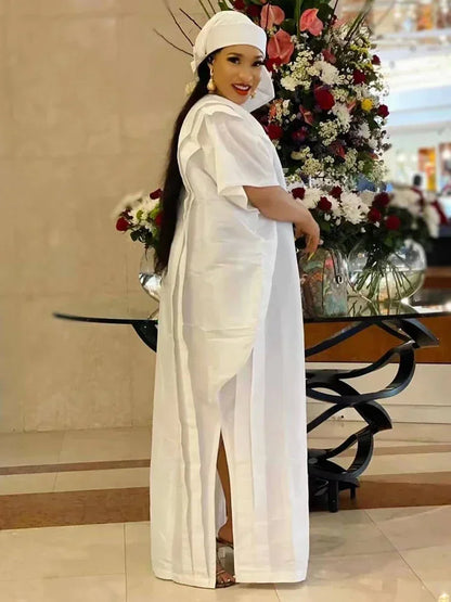 Beautifully crafted cotton and polyester boubou dress, designed for plus size women.