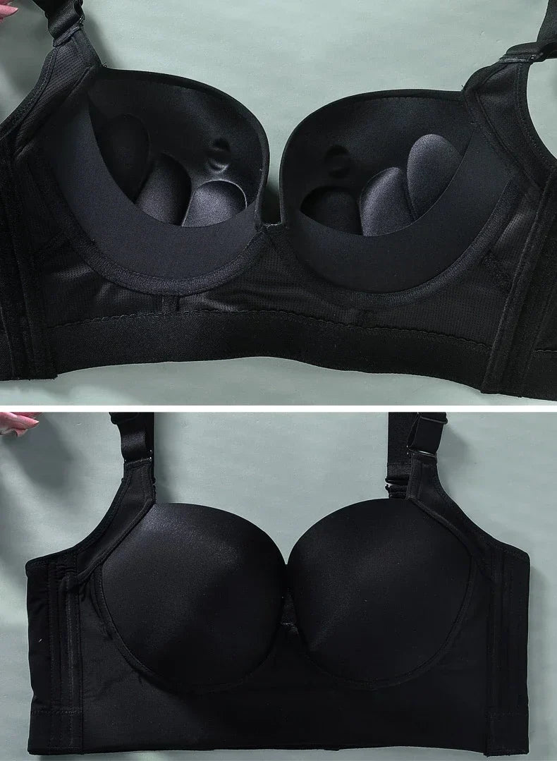 Chic autumn and winter collection plus size sexy bra, elegant in solid colours and crafted from breathable nylon for all-day comfort.