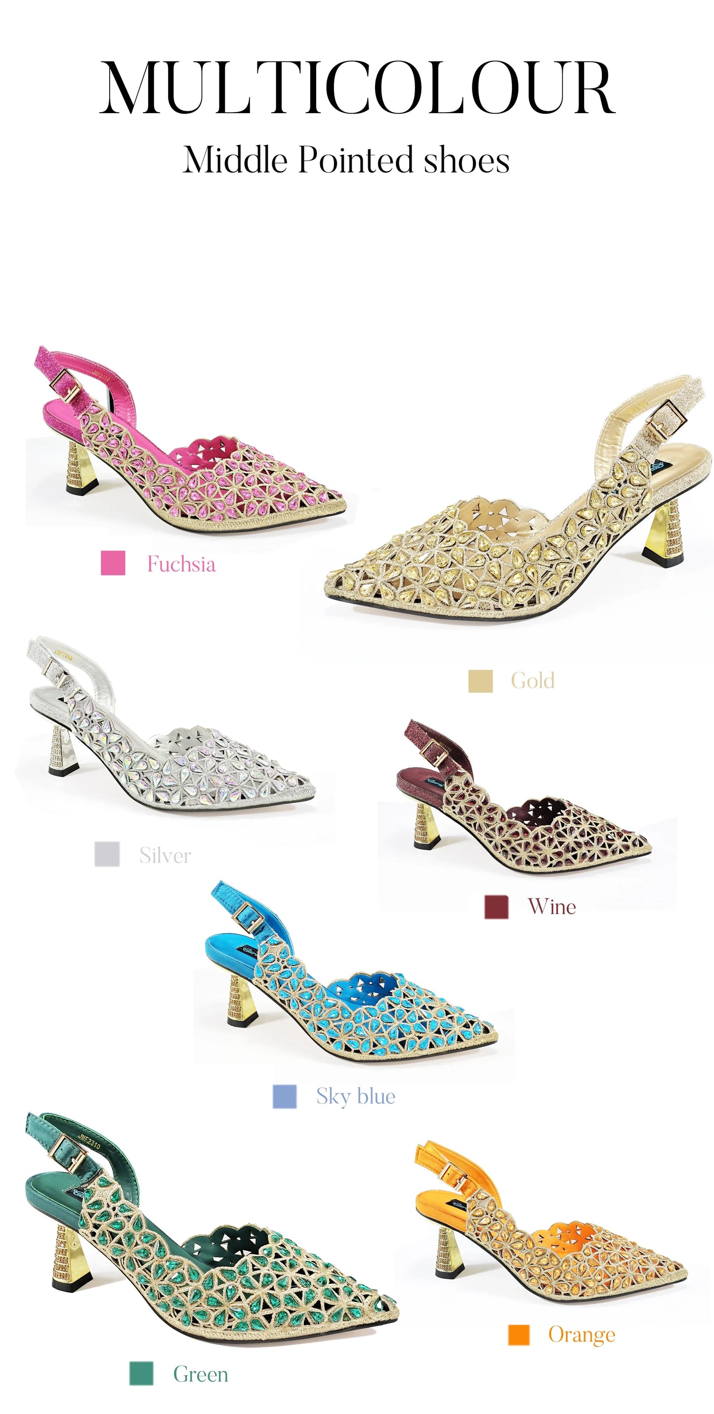 Beautiful view of the QSGFC luxurious fuchsia pumps and matching bag set, showcasing its exquisite detail, style, and ideal size range from 37-42.