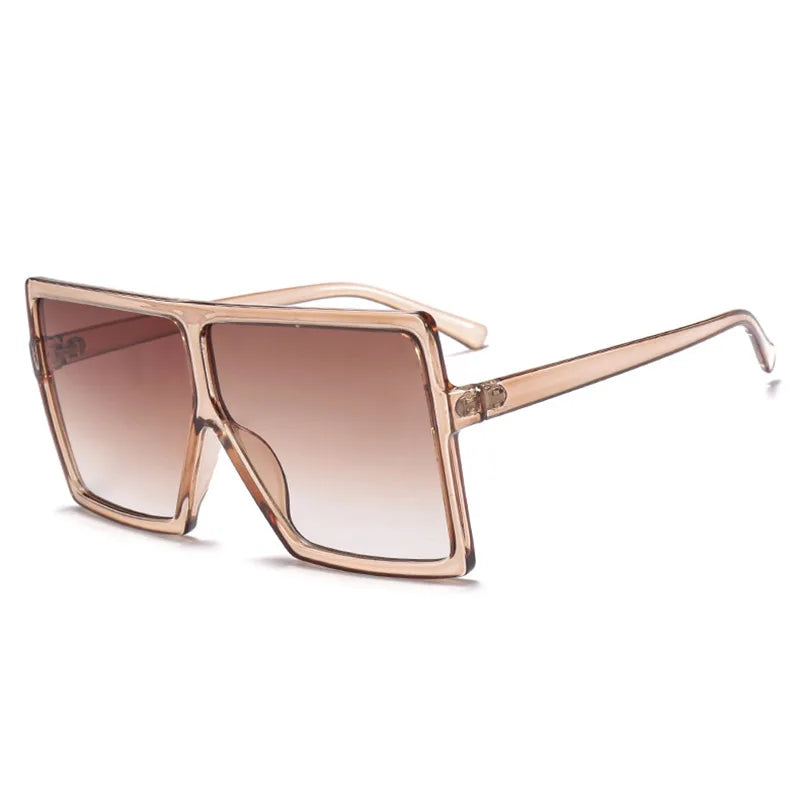 Luxury men's and women's oversized sunglasses by FenQiqi, featuring a bold square shape and ideal for sunny days.