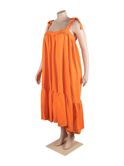 Sophisticated Wmstar Plus Size Maxi Dress in deep green, accentuating a chic straight silhouette and square collar, ideal for upscale events.