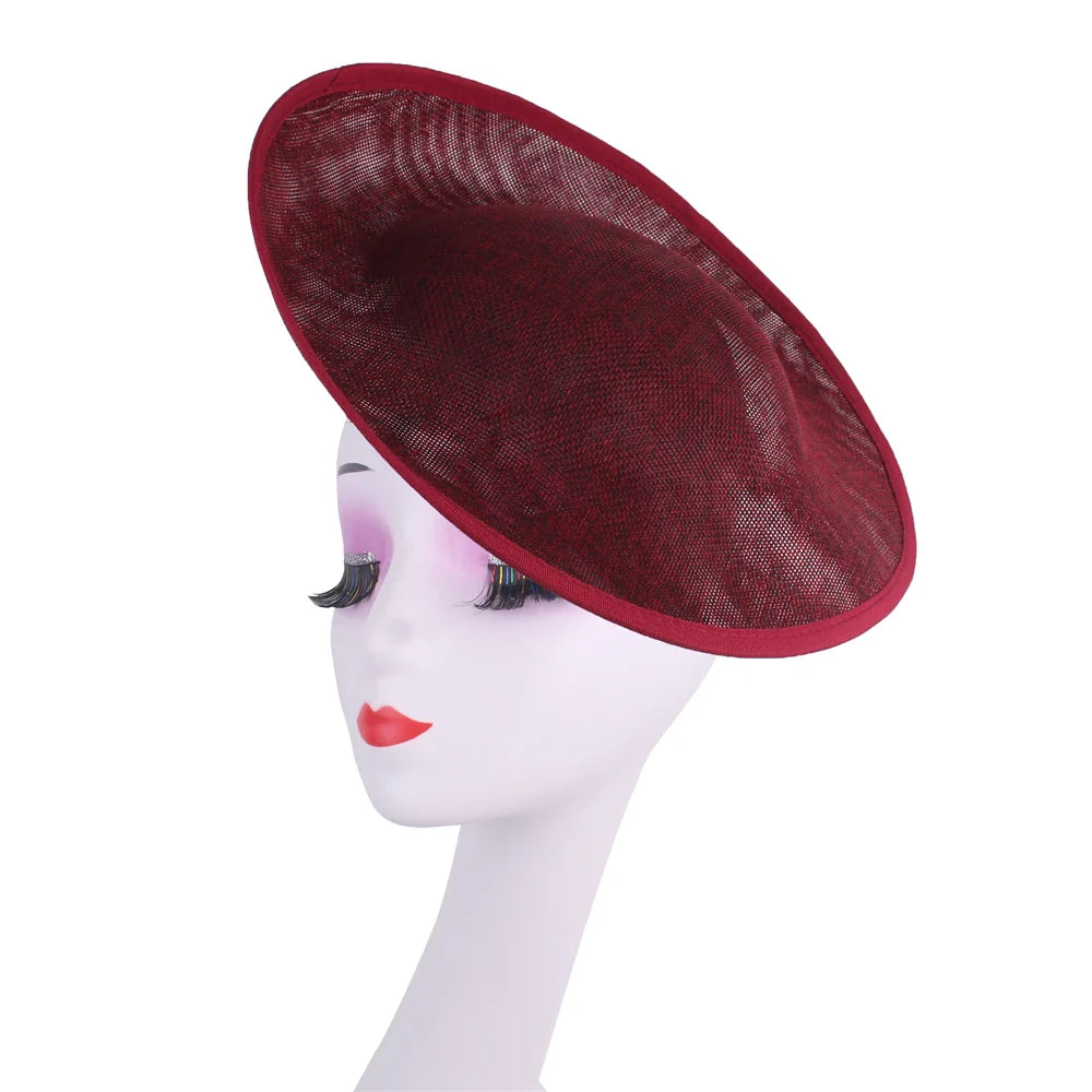 Stylish flat lay of a DIY fascinator base measuring 30CM, showcasing its versatility for formal event headwear and custom millinery designs.